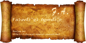 Faluvégi Agenór névjegykártya